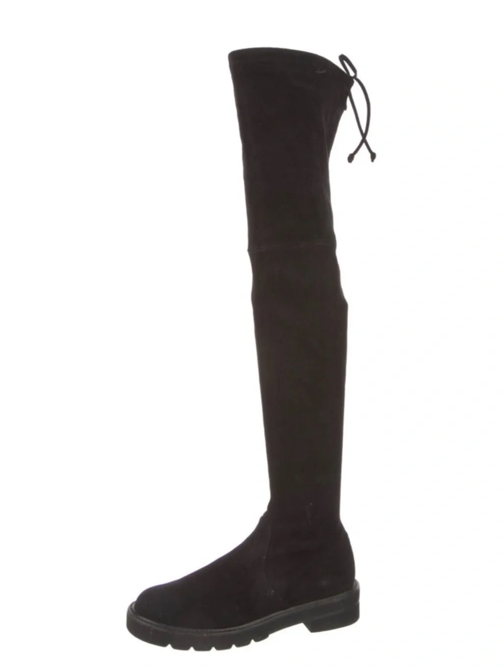Stuart Weitzman Lowland Drawstring Black Suede Over The Knee Boots‎ size 7